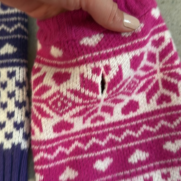 Pink & Purple Fair Isle Puppy Sweaters 10-20 lb dog size - Picture 2 of 4
